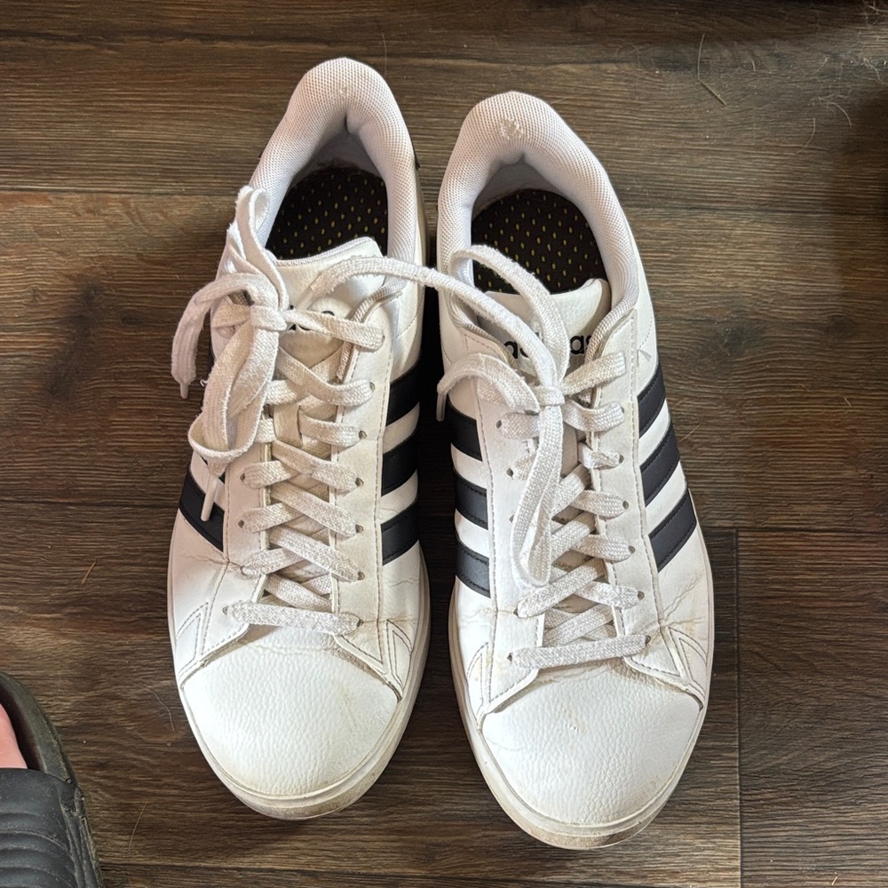 Adidas Classic White and Black Sneakers